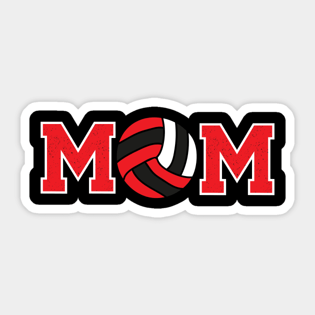 Volleyball Mom Red Sticker by capesandrollerskates 